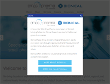 Tablet Screenshot of emaspharma.com
